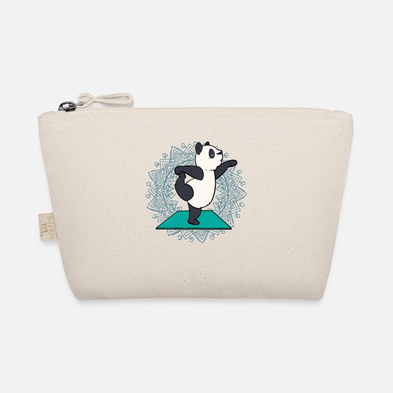 Yoga Panda Mandala - Bio-Täschchen - Natur