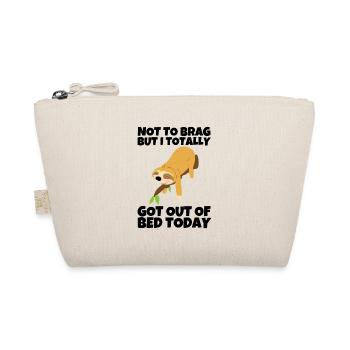 Sloth Sloth sloth saying lazy sleeping animal - Organic Pouch - nature - Front