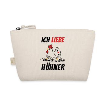 Ich liebe Hühner Hühnerzüchter Hühnerstall - Bio-Täschchen - Natur - Vorne
