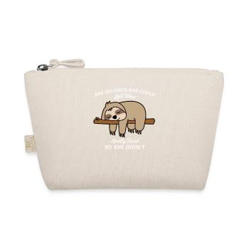 Funny sweet sloth for fans and friends - Organic Pouch - nature - Front