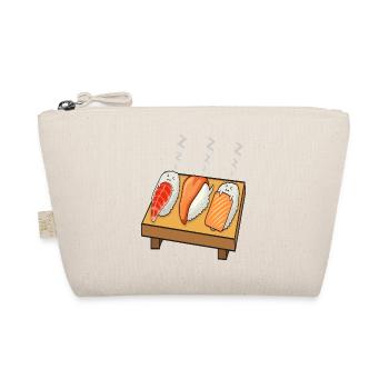 Sushi Sleeps on Table Kawaii Sweet - Organic Pouch - nature - Front