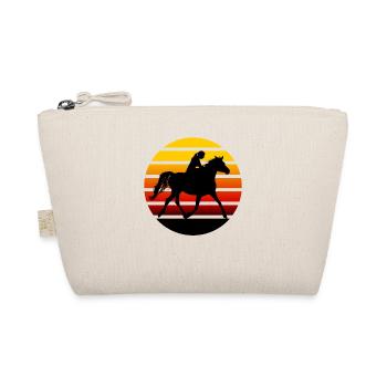 Equitation cheval Retro Silhouette Femmes Filles Enfants - Trousse biologique - nature - Devant