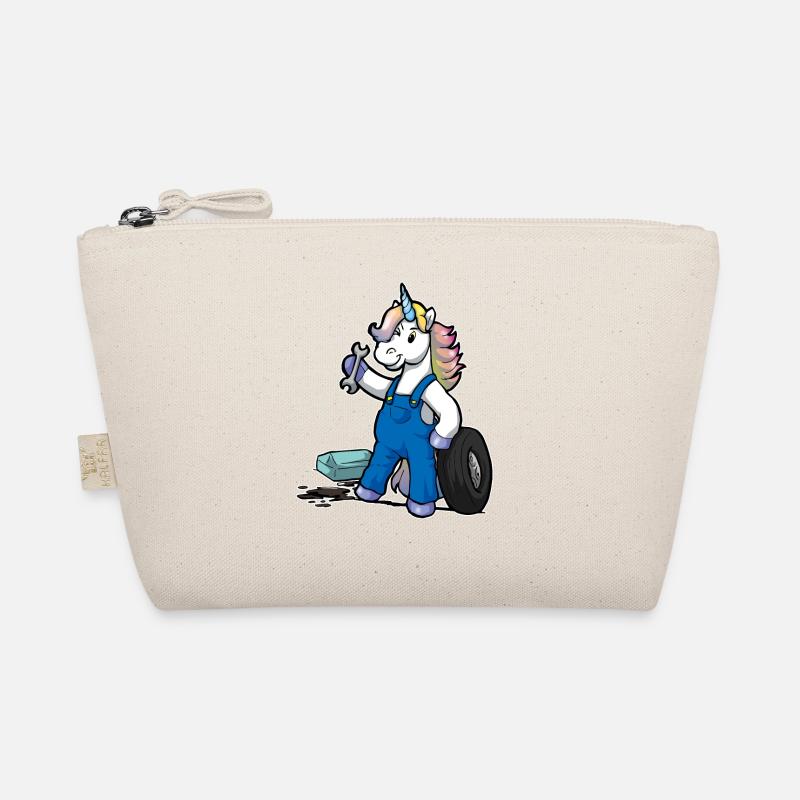 Lustiges Comic Einhorn Automechaniker Geschenk Bio-Täschchen