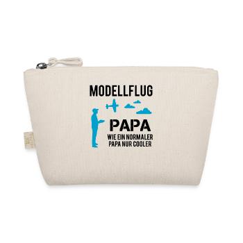 RC Flugzeug Modellflug Papa Vater Herren Geschenk - Bio-Täschchen - Natur - Vorne