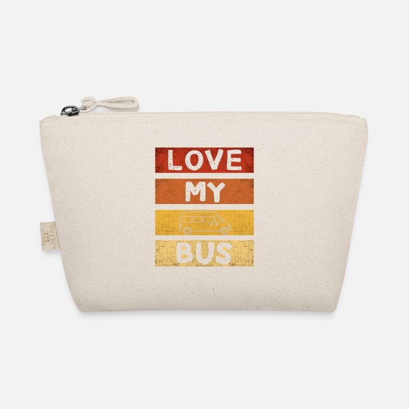 Love My Bus I Retro Busfahrer Urlaub Bus Spruch - Bio-Täschchen - Natur