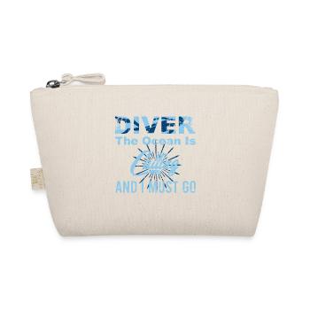 Diver Motivation Design für Wassersportfans - Bio-Täschchen - Natur - Vorne