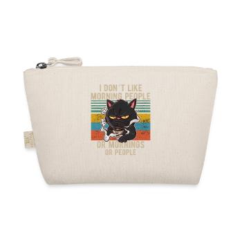 i dont like morning people cat cat coffee miau - Organic Pouch - nature - Front