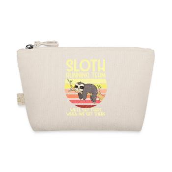 Sloth Running Team Runner Sloth Tired Running - Organic Pouch - nature - Front