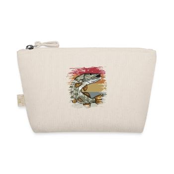 Pike Fishing Retro - Organic Pouch - nature - Front