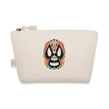 wrestling maske Mexico Mexikaner - Bio-Täschchen - Natur - Vorne