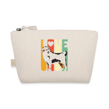 Love Bernese Mountain Dog T Shirt Retro Love Berne - Trousse biologique - nature - Devant