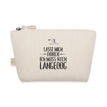 Lasst mich durch ich muss nach Langeoog Möwe - Bio-Täschchen - Natur - Vorne