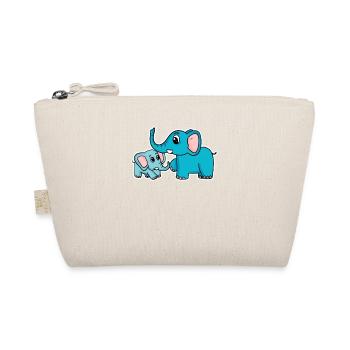 Éléphant avec enfant - Éléphant avec bébé - Trousse biologique - nature - Devant