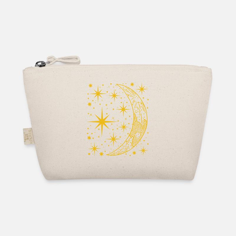 crescent moon. Night sky Organic Pouch
