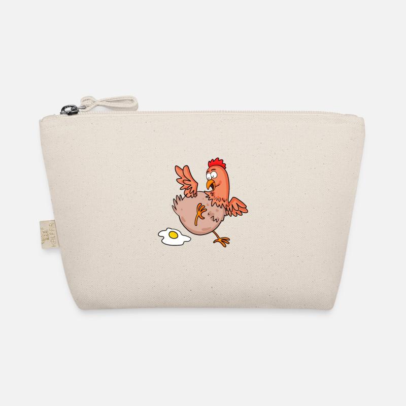 Chicken Lays an Egg Cartoon Organic Pouch