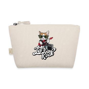 Let's Rock Guitar Rock and Roll Humor Katze - Bio-Täschchen - Natur - Vorne