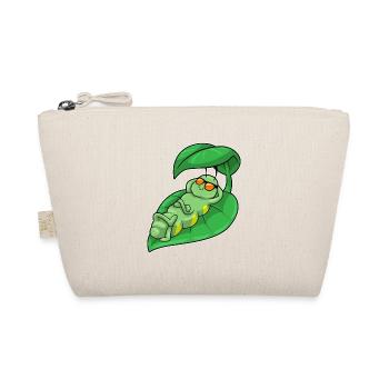 Caterpillar with leaf as parasol - Organic Pouch - nature - Front