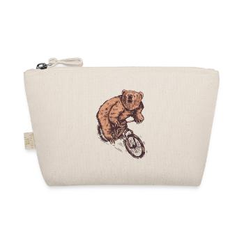 CYCLIST BEAR - Organic Pouch - nature - Front