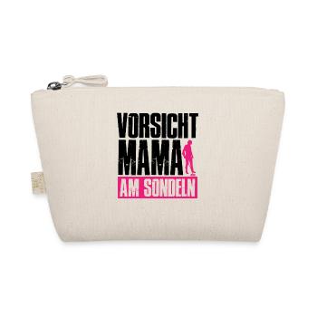 Caution Mom Am Probe Funny Mother Sondel - Organic Pouch - nature - Front