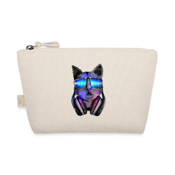 Félins techno Chat Electro Musique DJ Cat - Trousse biologique - nature - Devant