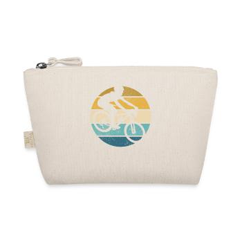 Retro Track Cycling Vintage Cycling Track - Organic Pouch - nature - Front