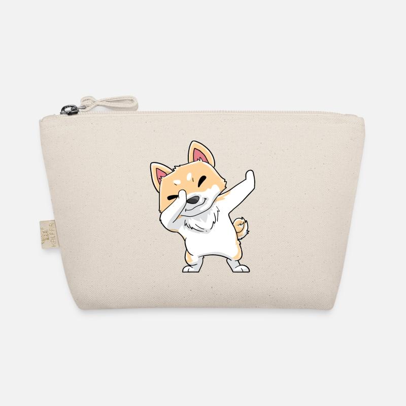 Akita Hund Kawaii Dabbing - Bio-Täschchen - Natur