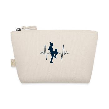 Woman Mother's Day Football Heartbeat - Organic Pouch - nature - Front