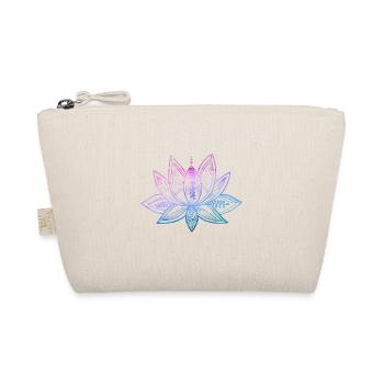 Lotusblume Meditation Yoga Gradient pink blau - Bio-Täschchen - Natur - Vorne