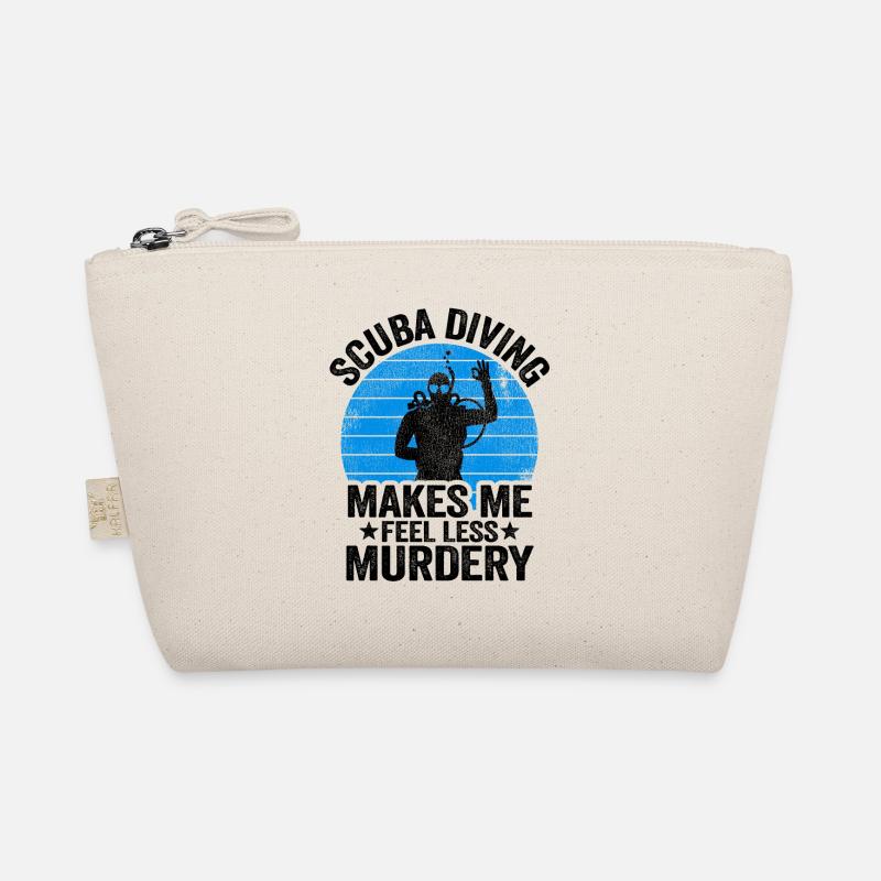 Funny Diver Scuba Diving Gift Murdery Quote Divers Organic Pouch