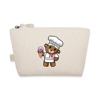 Teddy Cream Pastry Chef Candy Cream Shop Kid - Organic Pouch - nature - Front