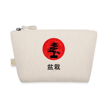 Bonsai Japanisch Kanji Aufgehende Sonne Vintage - Bio-Täschchen - Natur - Vorne