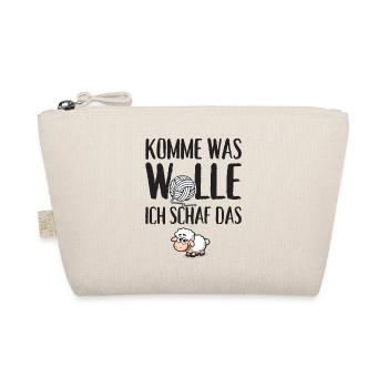Komme was Wolle ich Schaf das - Bio-Täschchen - Natur - Vorne