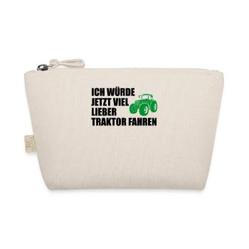 Traktor Trecker Bauer Landwirtschaft Geschenk - Bio-Täschchen - Natur - Vorne
