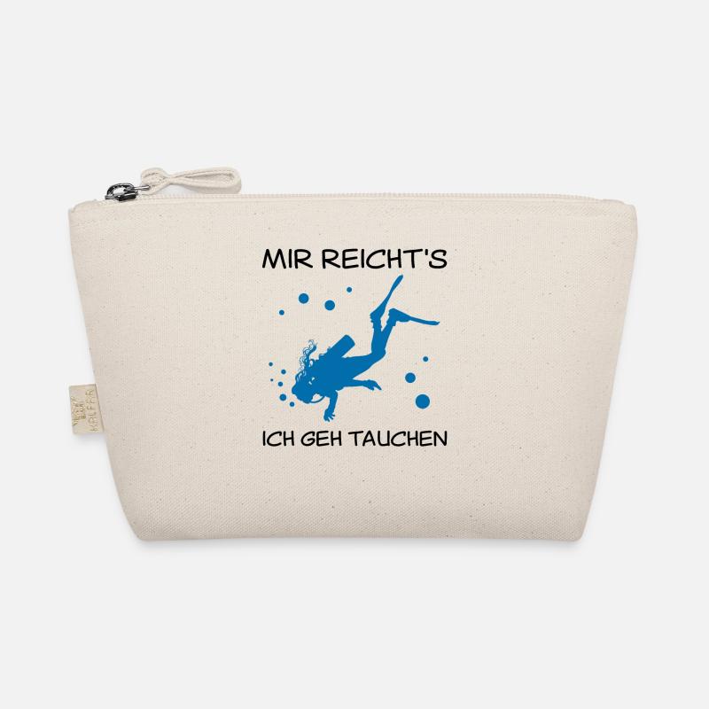 Taucherin Spruch Tauchen Mädchen Damen Geschenk - Bio-Täschchen - Natur