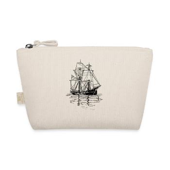 Ankerndes Segelschiff - Bio-Täschchen - Natur - Vorne