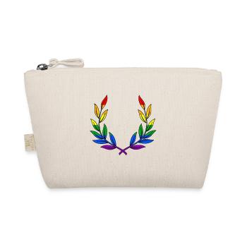 LGBT Gay Pride Laurel Wreath Partnership Couple - Organic Pouch - nature - Front