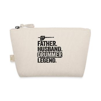 Papa batteur cadeau Drummer fête des pères messieurs - Trousse biologique - nature - Devant