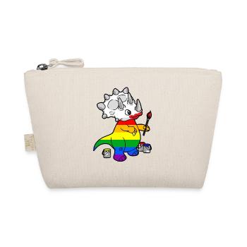Triceratops LGBT Rainbow - Organic Pouch - nature - Front