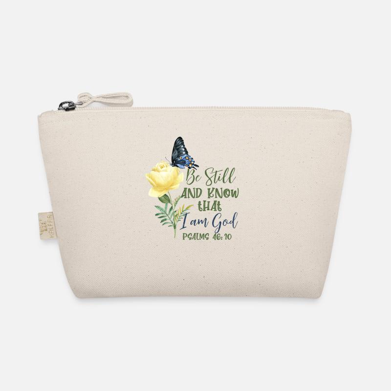 Christian Bible Verse Flower Butterfly Organic Pouch