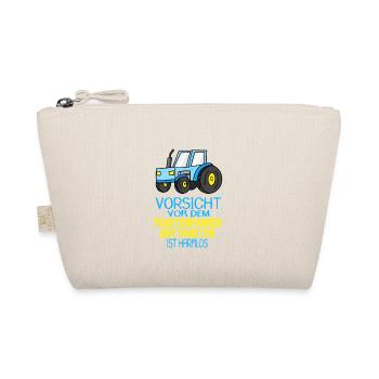 Trecker Traktorfahrer Geschenk - Bio-Täschchen - Natur - Vorne