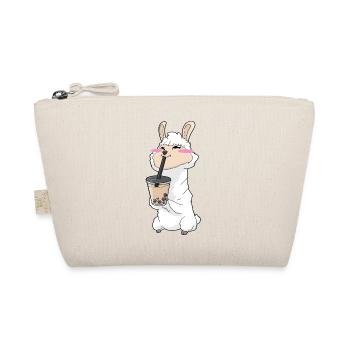 Llama Bubble Tea Kawaii Anime - Organic Pouch - nature - Front