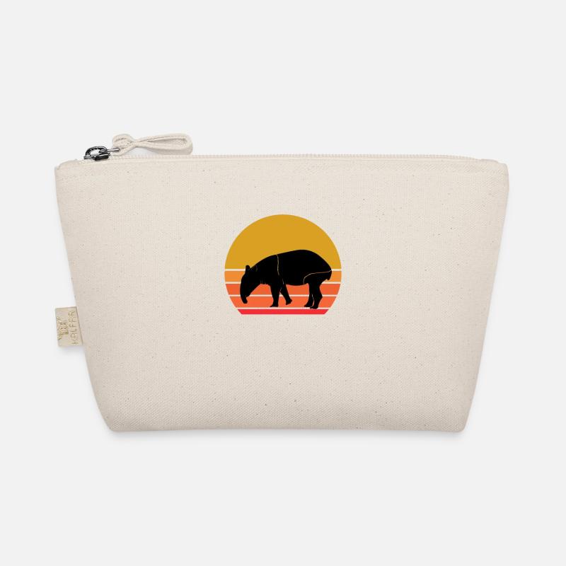 Retro Sonne Tapir Tier Geschenkidee Bio-Täschchen
