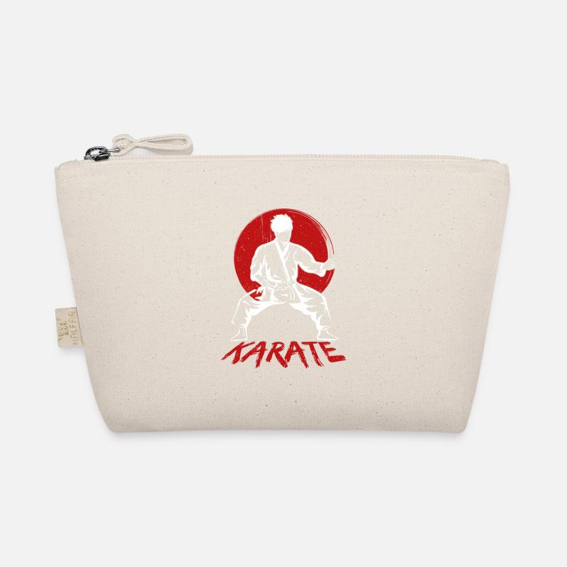 Karate Fighter Karate Pose Karate Kick Organic Pouch