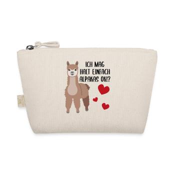 Lama Alpaka Geschenk Lustiger Spruch Witzig - Bio-Täschchen - Natur - Vorne