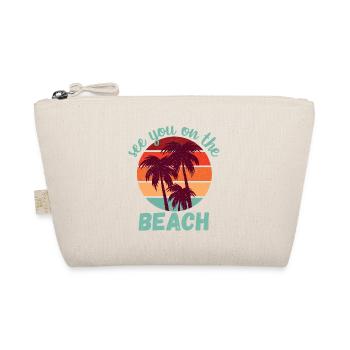 See You on the Beach Turquoise Texte - Trousse biologique - nature - Devant