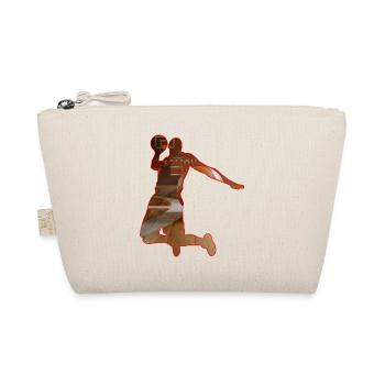 Basketball Baller Dunker Silhouette - Bio-Täschchen - Natur - Vorne