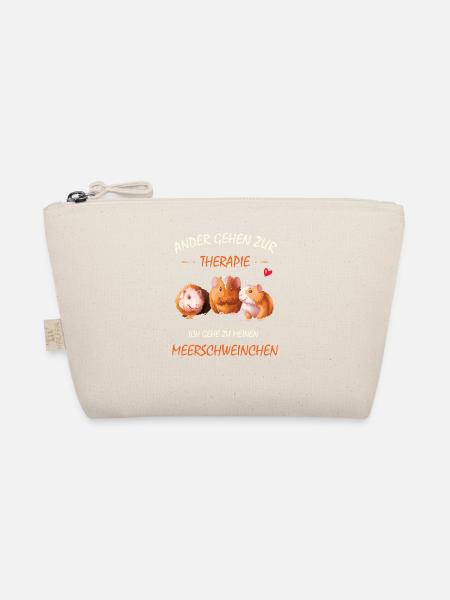 ANDERE GEHEN ZUR THERAPIE ich habe MEERSCHWEINCHEN - Bio-Täschchen - Natur