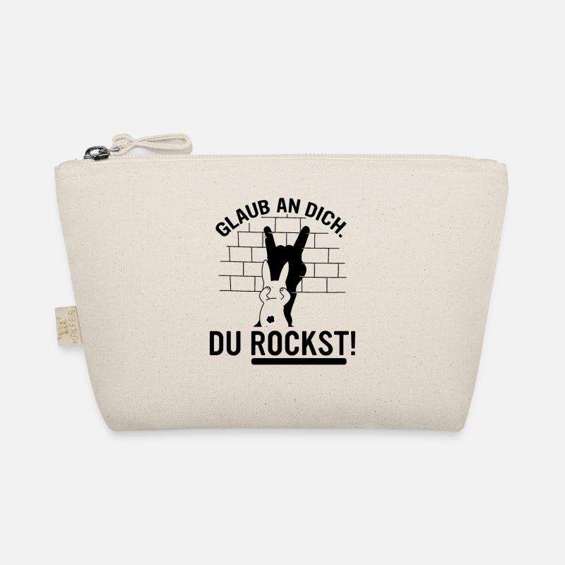 du rockst! Glaube an dich, du bist der beste - Bio-Täschchen - Natur