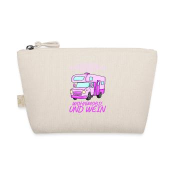 Camping Camper Wohnmobil Wein - Bio-Täschchen - Natur - Vorne