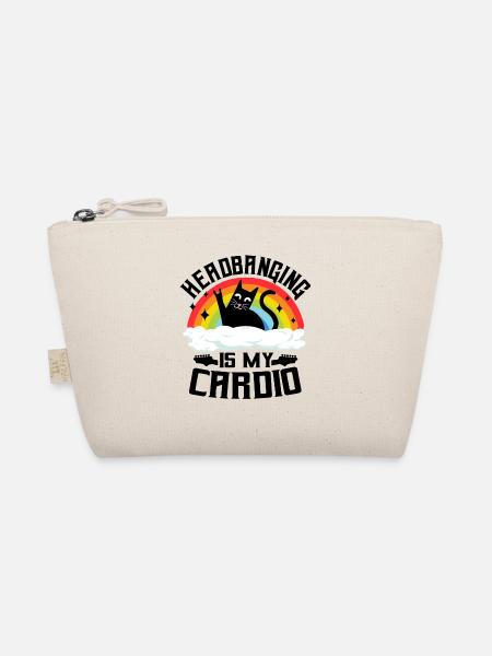 Headbanging Is My Cardio Cat Rainbow Heavy Metal - Organic Pouch - nature - Front
